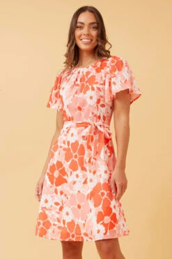 RAELENE FLORAL SHORT DRESS -Printedcarpetus b4099162a6f6e2a3aca21fa5a48ad8ea