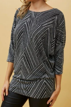 EBONY GLITTER TOP -Printedcarpetus b49c216d380d1a7d636a05d713a0d720