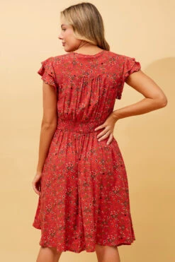 ROCHELLE FLORAL SHORT DRESS -Printedcarpetus b4dd080ecf0cd1f7b0ce6278fc2b0e7c