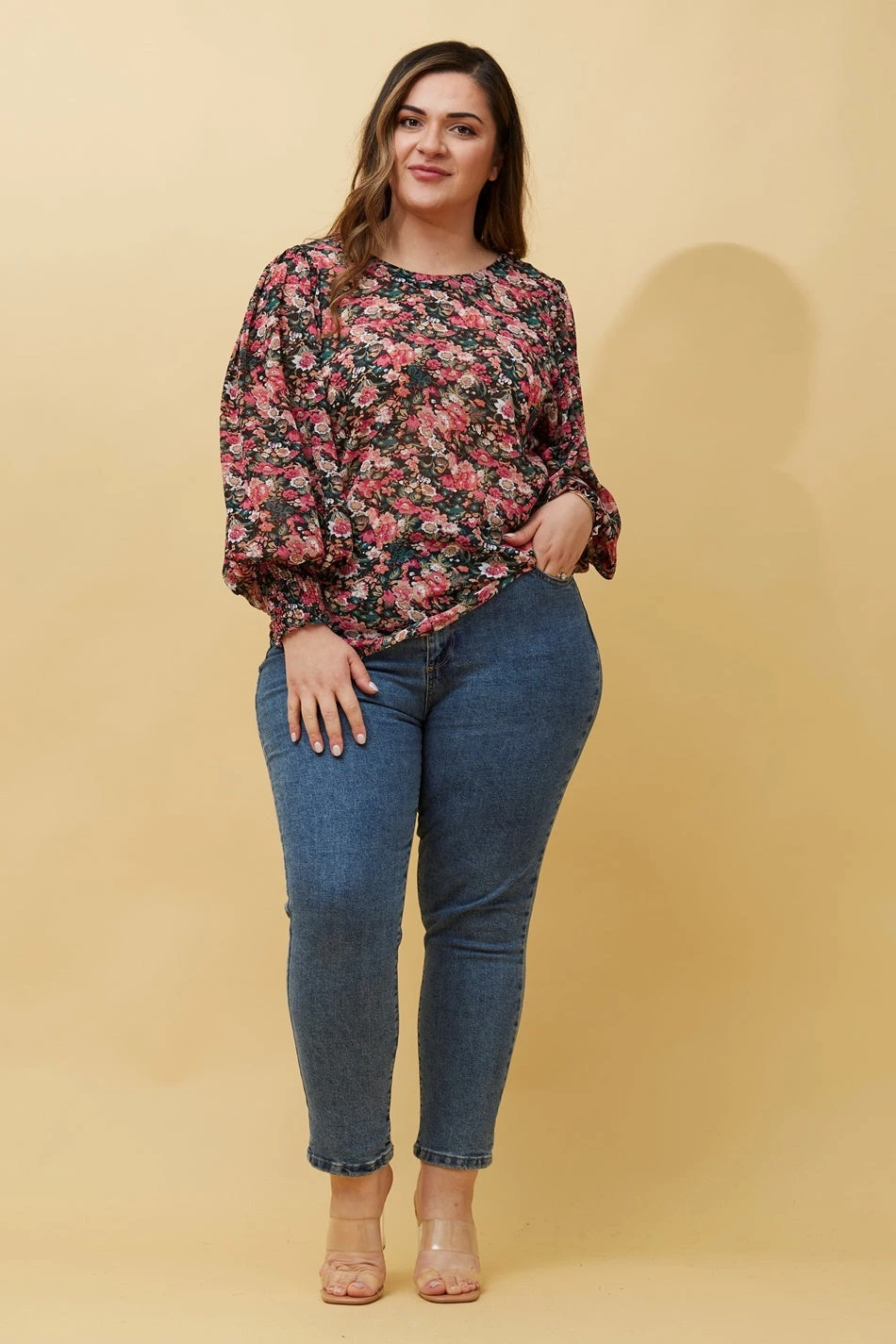 CLASSIC FLORAL BALLOON SLEEVE BLOUSE 4 CLASSIC FLORAL BALLOON SLEEVE BLOUSE - Image 2