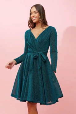 SHORT GLITTER DRESS -Printedcarpetus b5323cd70de2fd45cc49f4692a3530d4