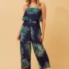 VENDELA LEAF PRINT JUMPSUIT -Printedcarpetus b548e6858cad17d309873bd8bbbf441c