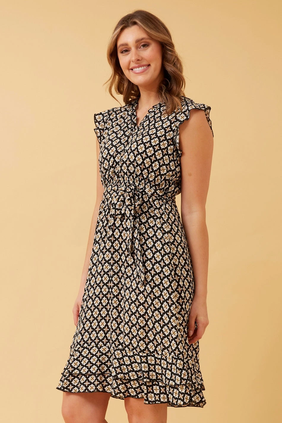 RAVINA ABSTRACT BOHO TEA DRESS 7 RAVINA ABSTRACT BOHO TEA DRESS - Image 5