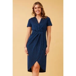 CARLY MOCK WRAP MIDI DRESS -Printedcarpetus b65a25ed37c9c2d4b53b211ccf230f28