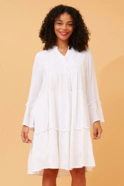 RENUKA SEQUIN DETAIL TIERED DRESS -Printedcarpetus b66fa52966e40729721c32be7bbd3dd5