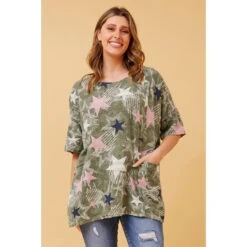 FIORENZA STAR PRINT TOP -Printedcarpetus b79d35caee820d1a835539f2d66e496d