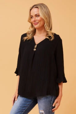 RUE BUTTON DETAIL TOP -Printedcarpetus b848e0b73b72d8089e6e5c758f615da6