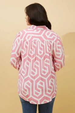 CLOVER BALLOON SLEEVE SHIRT -Printedcarpetus b8b7b409fc62f14dda71c6d3ef371600