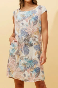 SISLEY LINEN SHORT DRESS -Printedcarpetus ba446a1549f82da5dfdd934edaeb598b