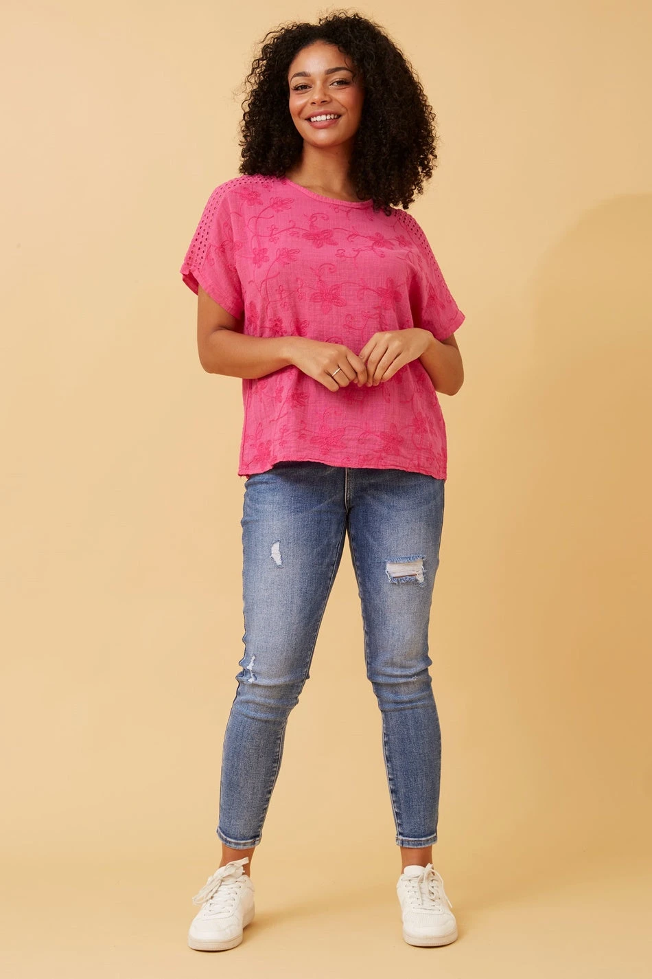 CONNIE EMBROIDERED FLORAL TOP 11 CONNIE EMBROIDERED FLORAL TOP - Image 9