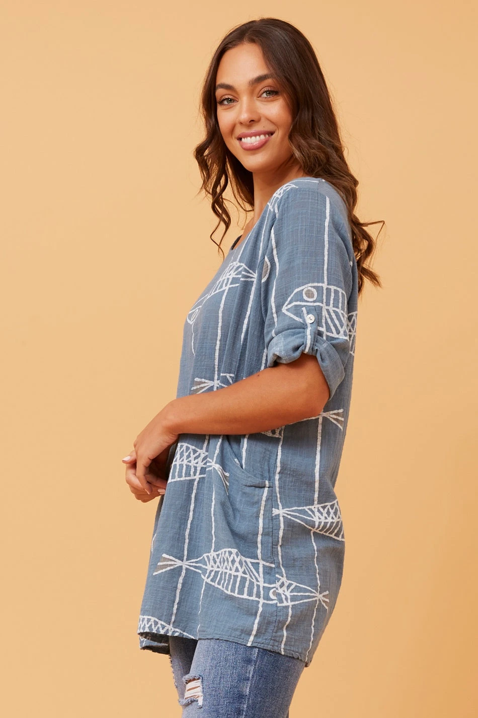 VALERIA FISH PRINT TOP 7 VALERIA FISH PRINT TOP - Image 5