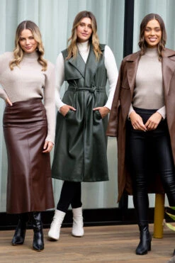 AUBREE VEGAN LEATHER MAXI SKIRT -Printedcarpetus bc89c4eca26c9568ca49f15dd0c1afa7