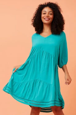 MEXICO TIERED SHORT DRESS -Printedcarpetus bcca05e5cd6b4371cd6092be22a9888b