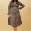 Stella SWEETIE ANIMAL PRINT MIDI DRESS -Printedcarpetus bd97c7f68b6d31a6f1aff7902435a77a