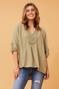 NAVEEN LACE DETAIL TOP -Printedcarpetus be218dd8ef6eadda92addd8a91ec7f5c