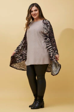 AIDEN ANIMAL PRINT WATERFALL CARDIGAN -Printedcarpetus bf0cb7423d8a34889a53f22092933eb5