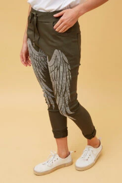 JANJA STUDDED WINGS JOGGER PANTS -Printedcarpetus bfebd1d38d72663aeb004b56a9ae6e8f