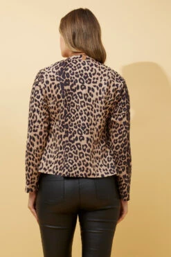 LENI LEOPARD PRINT WATERFALL CARDIGAN -Printedcarpetus c03ddcc2e234809364c7f18dfb22c1d5