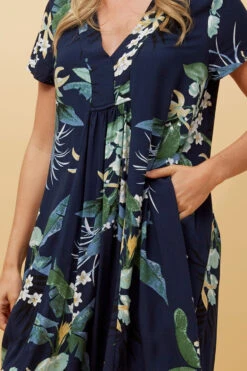 ALOHA TROPICAL PRINT SHORT DRESS -Printedcarpetus c0ff9df983e2dcba8bdc3b0628bd664f