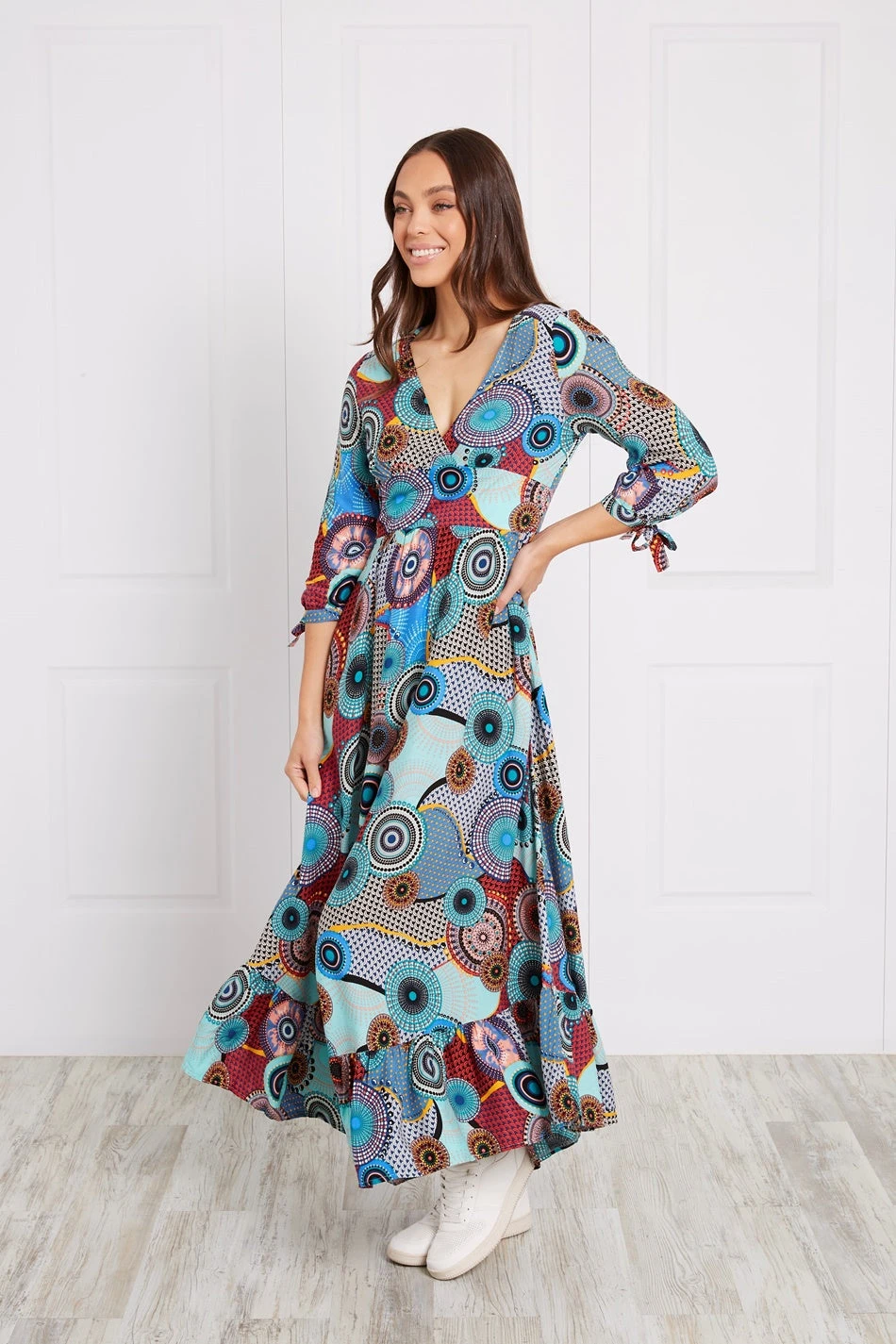 PRINTED BOHO MAXI DRESS 8 PRINTED BOHO MAXI DRESS - Image 6