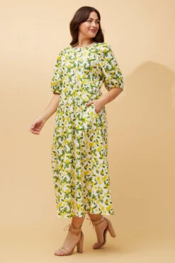 DOROTHY LEMON PRINT LINEN DRESS 15 DOROTHY LEMON PRINT LINEN DRESS -Printedcarpetus c1e6572be999a9c11f26f73f0cc48cd9