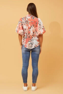WILKIE PUFF SLEEVE FLORAL TOP -Printedcarpetus c264fda521373fa2c1bc080086d83820