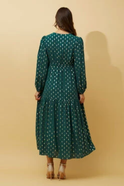 CRYSTELLE TEARDROP FOIL PRINT MAXI DRESS -Printedcarpetus c39992ff7bf45dd831f8b8dc737499c1