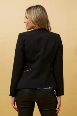 CYNTHIA WATERFALL COLLAR BLAZER JACKET -Printedcarpetus c3de7195e9ccb86a0ca2cae35bdf93a4