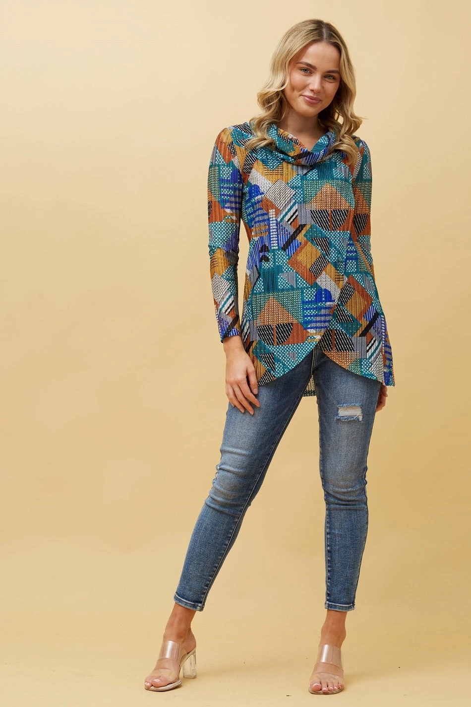 WHISPER ABSTRACT PRINT CROSSOVER TOP 4 WHISPER ABSTRACT PRINT CROSSOVER TOP - Image 2