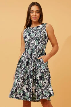 GT FLORAL SKATER DRESS -Printedcarpetus c673595143274dab873f4e88958c5b68
