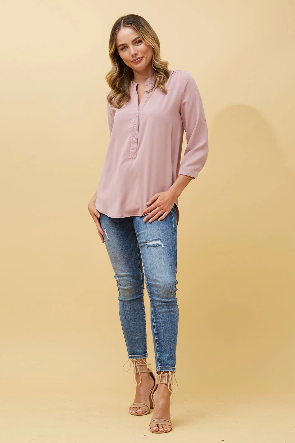 ROMINA SOLID BLOUSE 3 ROMINA SOLID BLOUSE