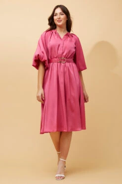 QUEENIE SATIN MIDI DRESS -Printedcarpetus c68a041ea32c3d48711de3c3b6d25ba4