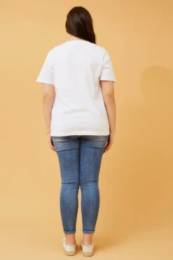 JULITA EMBOSSED GRAPHIC PRINT TOP -Printedcarpetus c6bfbaae4e99d5a8325b5cfe0428e6b7