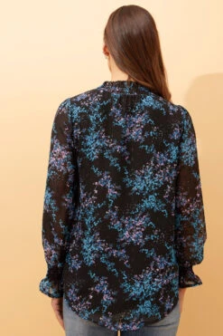DIANA LEAF PRINT BLOUSE -Printedcarpetus c6d87f92165a0ba987f791813a3ed589