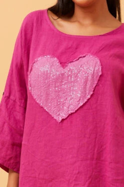 ZONYA SEQUIN PATCH LINEN TOP -Printedcarpetus c75bfd030cacdf505a9fab1509b26098