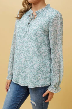 Stella FRANCA FLORAL FRILL SLEEVE BLOUSE -Printedcarpetus c7733cd2f71d1e7dc27f995fa6f7f67f