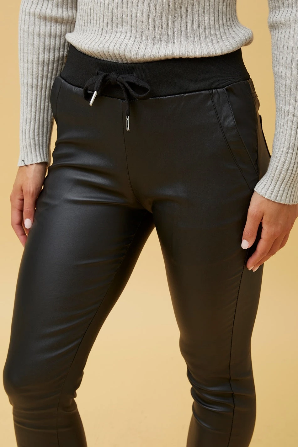 PIERRE WET LOOK JOGGER PANTS 9 PIERRE WET LOOK JOGGER PANTS - Image 7