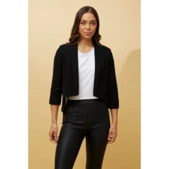 ROXY CROP JACKET -Printedcarpetus c84543d4e0e22b82b8e686116d45ae32