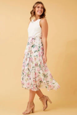 EADIE FLORAL MIDI DRESS -Printedcarpetus c8a7c1490f3f1176ec88101a770098f2