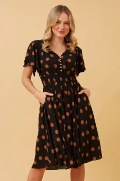 SANDY POLKA DOT SHORT DRESS -Printedcarpetus c8fd7c3efa6054bcebef19771071a4ee