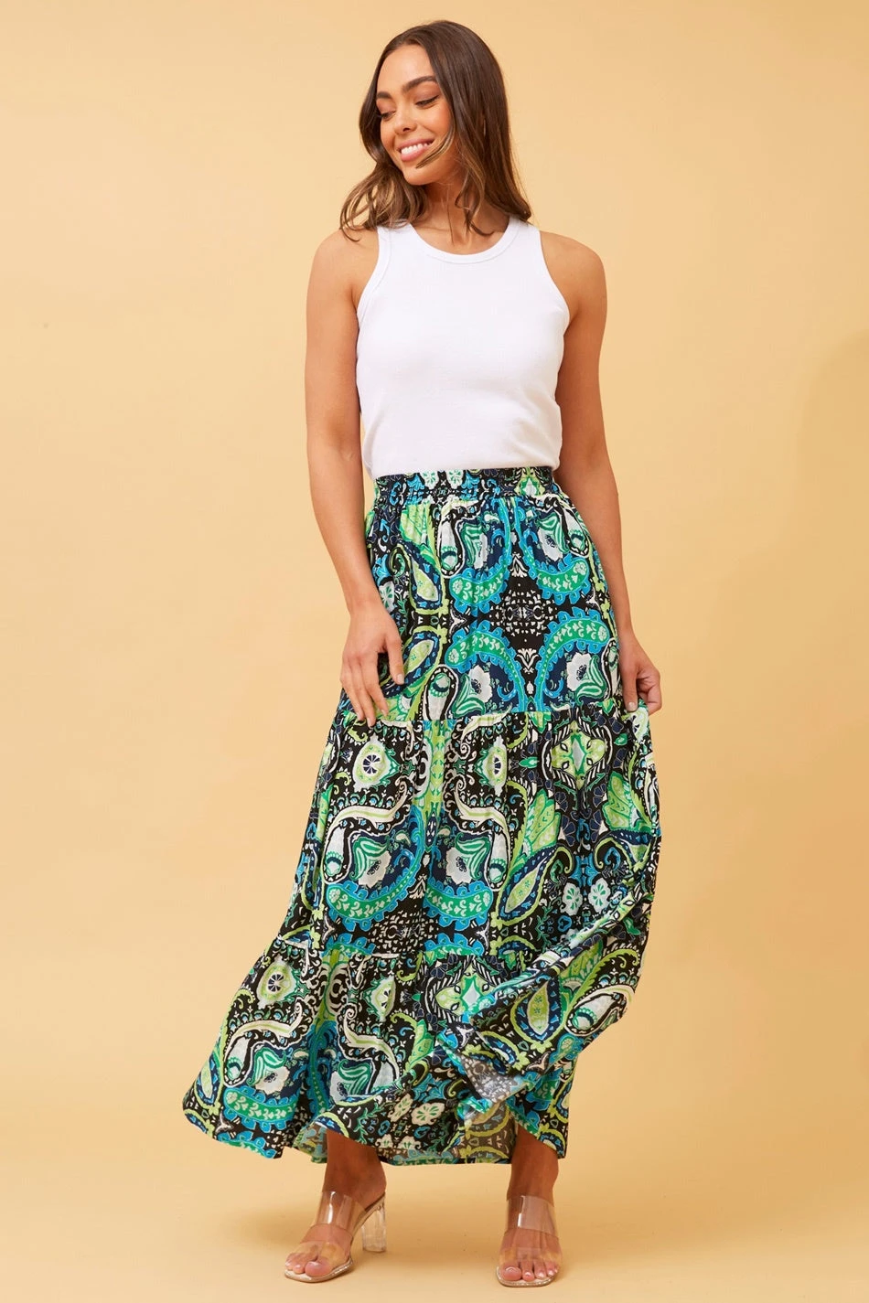 DORIAN FLORAL BOHO MAXI SKIRT 5 DORIAN FLORAL BOHO MAXI SKIRT - Image 4