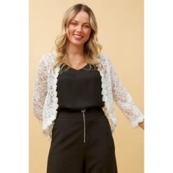 JUSTINE FLORAL SEQUIN LACE CARDIGAN -Printedcarpetus c90cd6451e8aa91e0dc5874af7a26d02