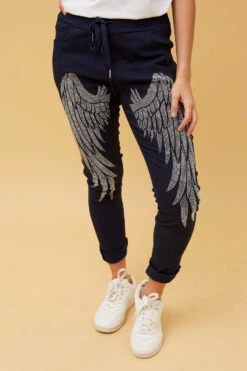 JANJA STUDDED WINGS JOGGER PANTS -Printedcarpetus c9861ad38b74d31a538279205b0fbab2