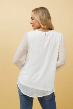 PHYLLIS GOLD FOIL POLKA DOT TOP -Printedcarpetus ca09c05a578d83bf1e2aa02d67d5dc65