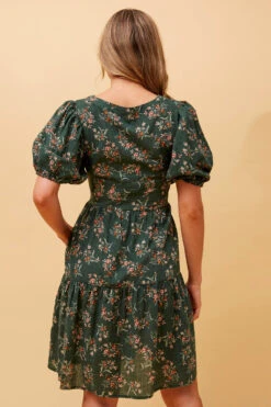 MONICA FLORAL SHORT DRESS -Printedcarpetus ca3a4fd5d8983a7d21c562facc74838a