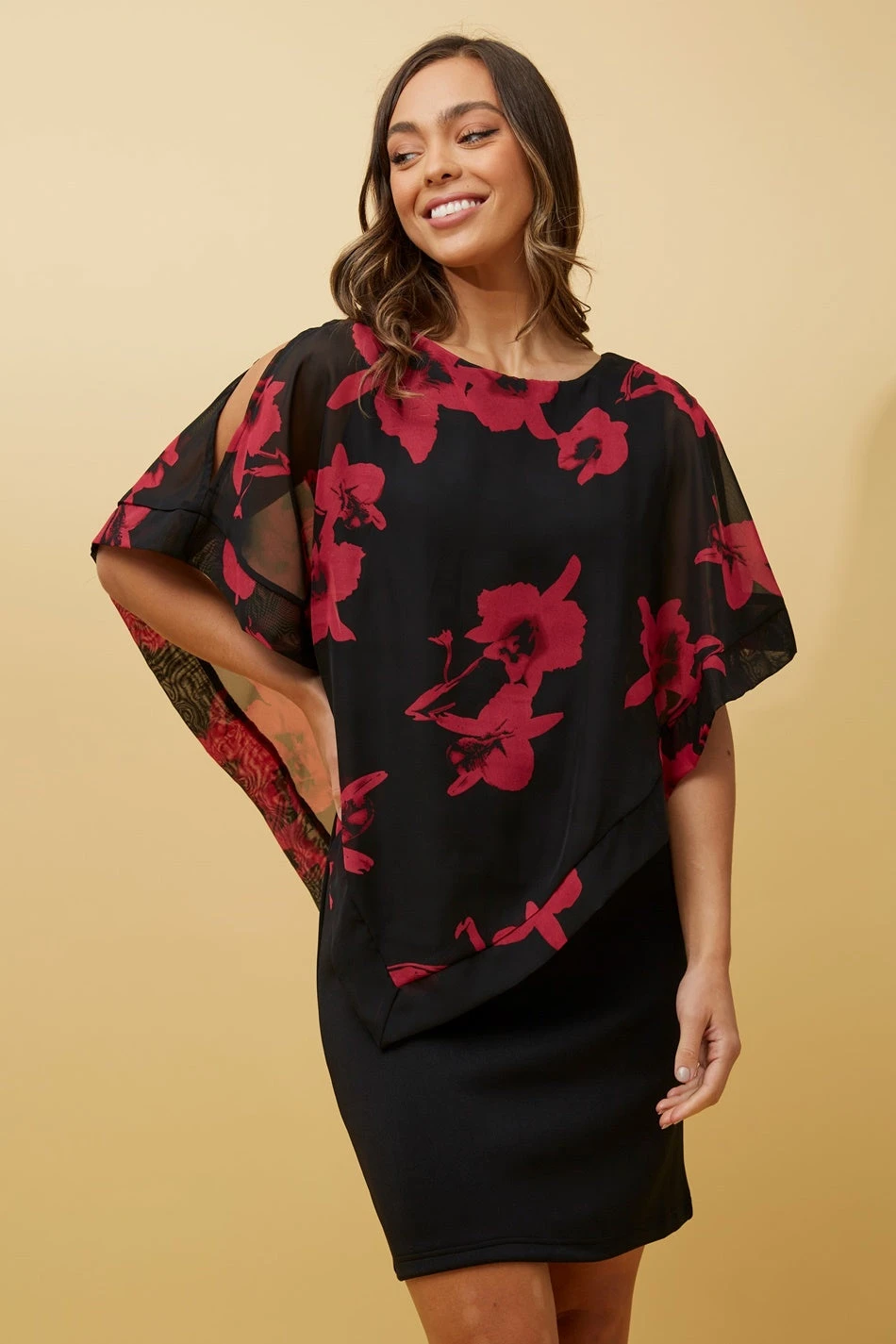 KYLIE FLORAL COLD SHOULDER DRESS 5 KYLIE FLORAL COLD SHOULDER DRESS - Image 3