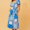BRITTANY PATCHWORK FLORAL DRESS -Printedcarpetus caaa8060f98b4d4c5196c30c15d3abe8