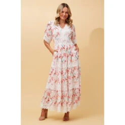 BYRON LACE TRIM FLORAL MAXI DRESS -Printedcarpetus caf0cd81933e31852bb8ef8a6daeee50