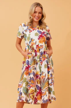 ROZINA FLORAL PRINT DRESS -Printedcarpetus cb3de08bfc14cbe6bb1bb65a86cb4c86