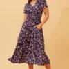 KEGAN FLORAL BOHO MIDI DRESS -Printedcarpetus cbf1cc0bbea28489d2804c378c3fc42f